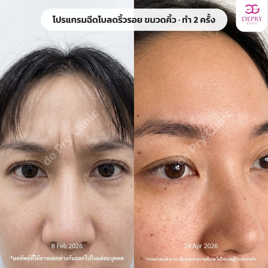 ผลลัพธ์ก่อนและหลังการรักษา