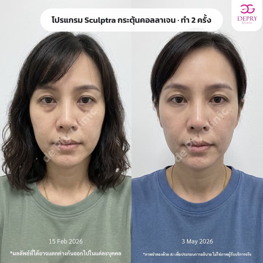ผู้หญิง ก่อน–หลัง หลังทำ 2 ครั้ง
