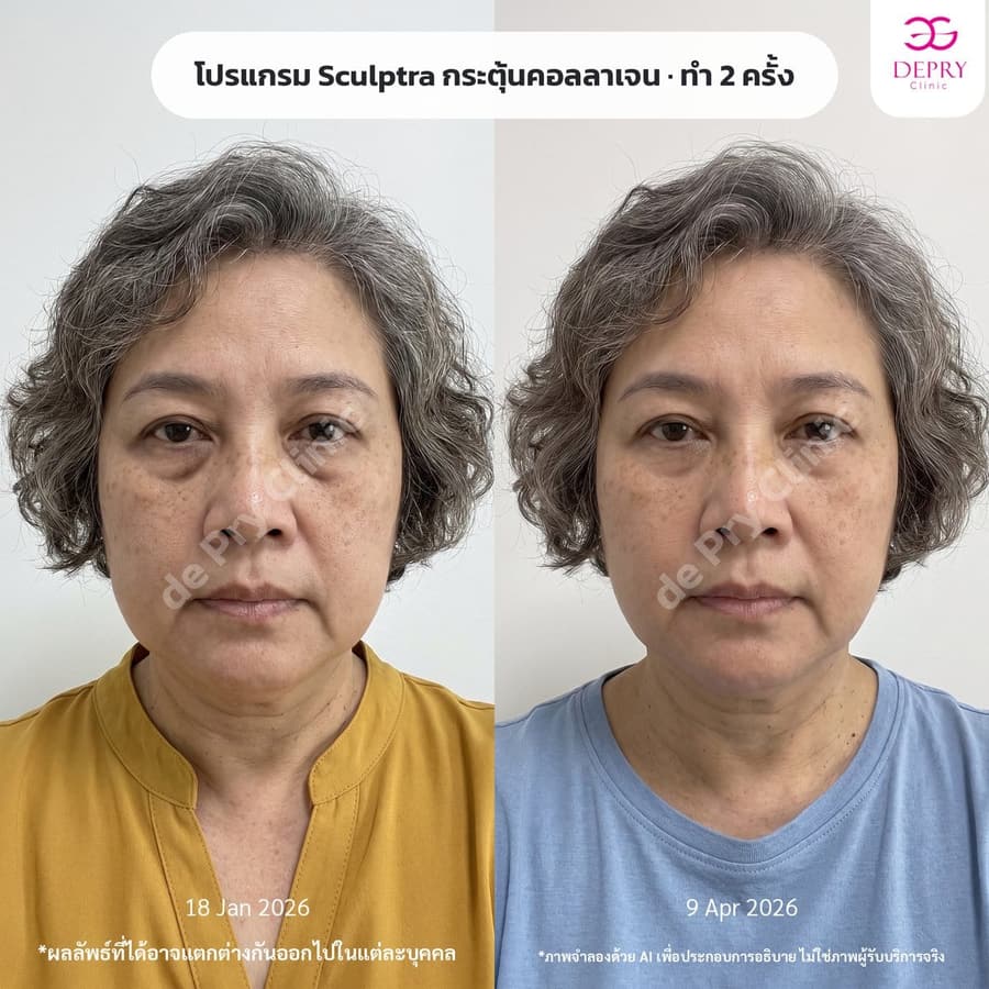 ผู้หญิง ก่อน–หลัง หลังทำ 2 ครั้ง