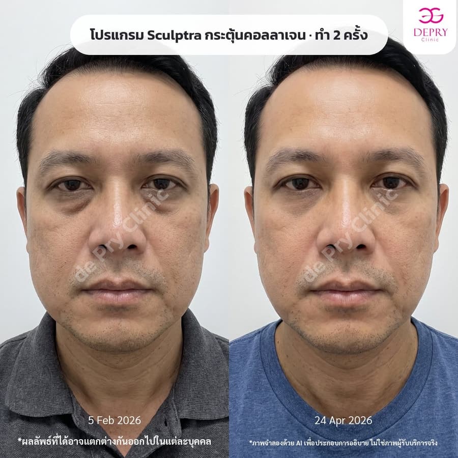 ผู้ชาย ก่อน–หลัง หลังทำ 2 ครั้ง